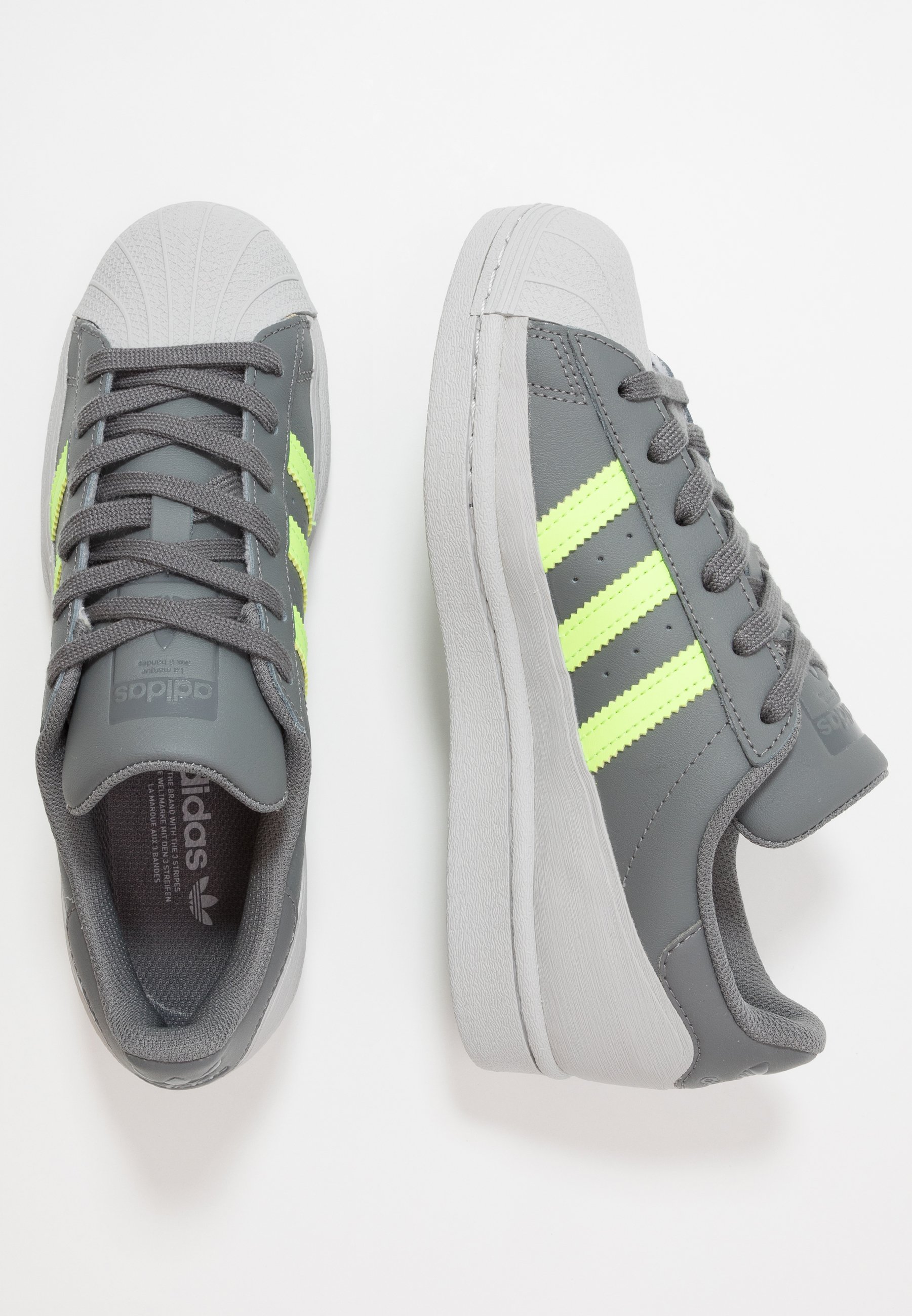 grey adidas superstar trainers