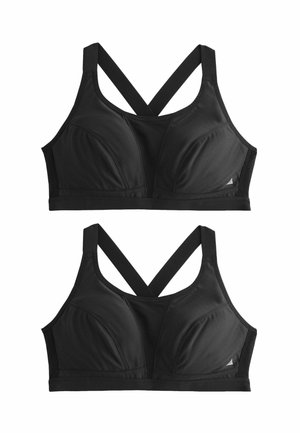 SPORTS HIGH IMPACT CROP 2 PACK - Bustier - black