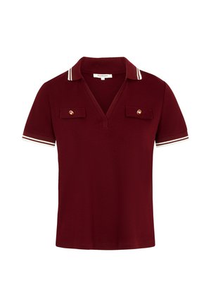 Morgan, MORGAN MORGAN FITTED POLO T-SHIRT - Poloshirt - bordeaux