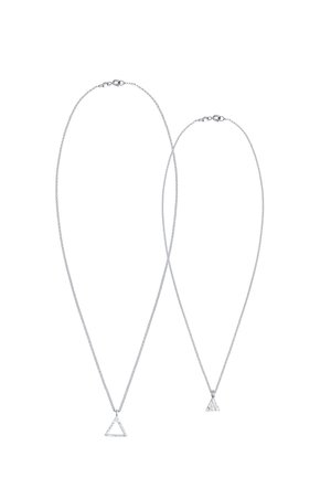 2PACK - TRIANGEL - Halskette - silberfarben