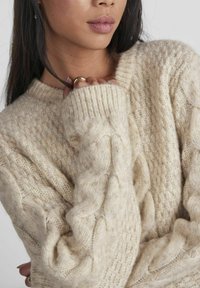 Pieces PCNINA LS O-NECK BC - Camisola - birch