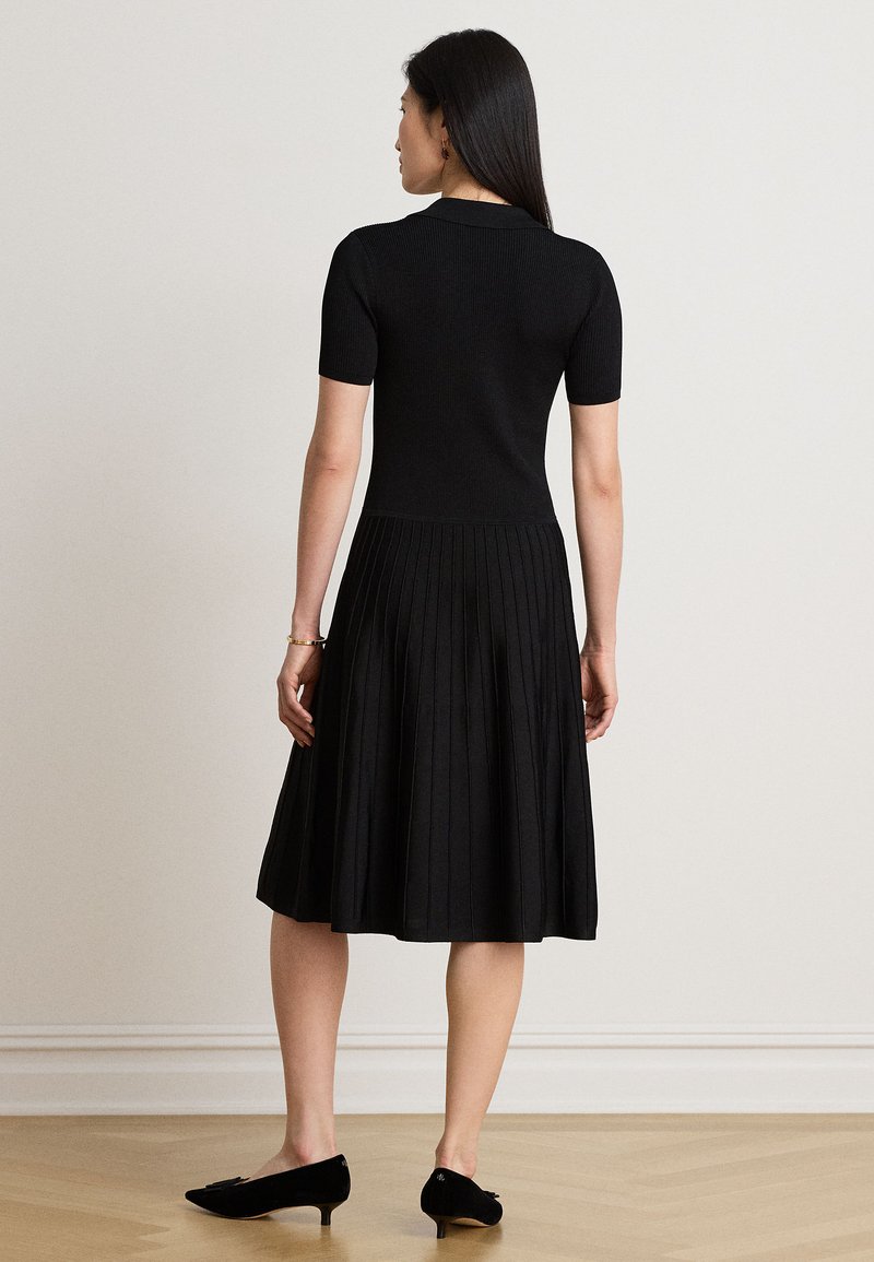 Lauren Ralph Lauren RIB KNIT SHORT SLEEVE SWEATER DRESS - Jumper dress