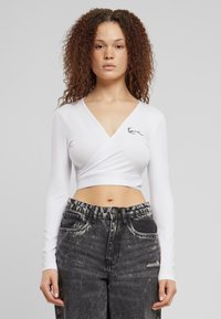 Karl Kani - CHEST SIGNATURE ESSENTIAL SHORT LACED - Langærmet T-shirt - white Miniaturebillede 1