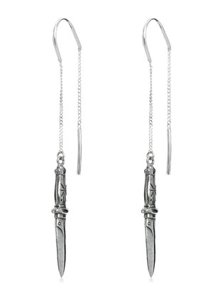 KNIFE  - Earrings - silberfarben