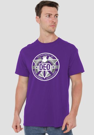 Cotton Soul, SUPERGIRL DEO - Print T-shirt - purple