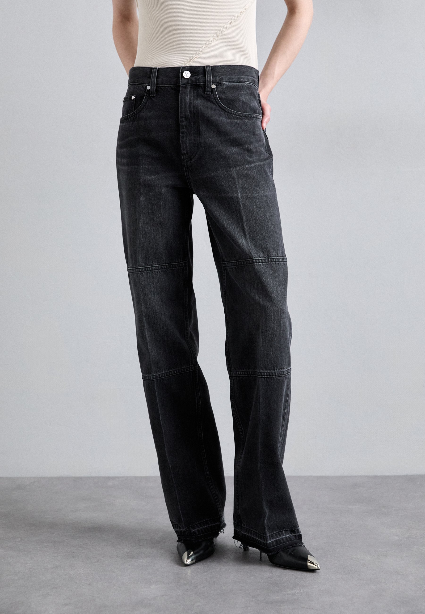 Helmut Lang CARPENTER - Wide Leg - faded black/black - Zalando.co.uk