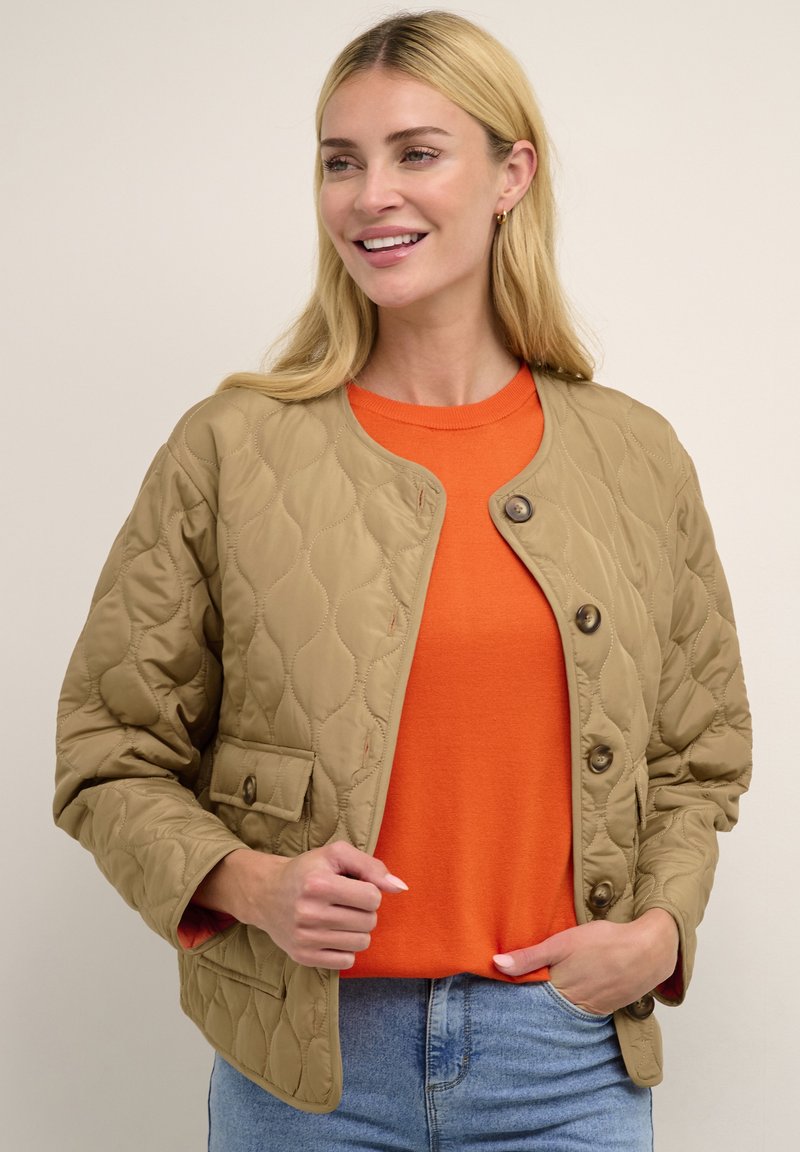 Kaffe KASIJA QUILT Light jacket petrified oak/brown Zalando.ie