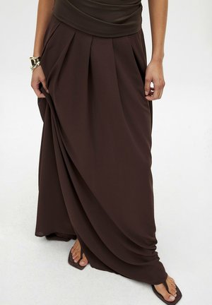 Pleated skirt - brown