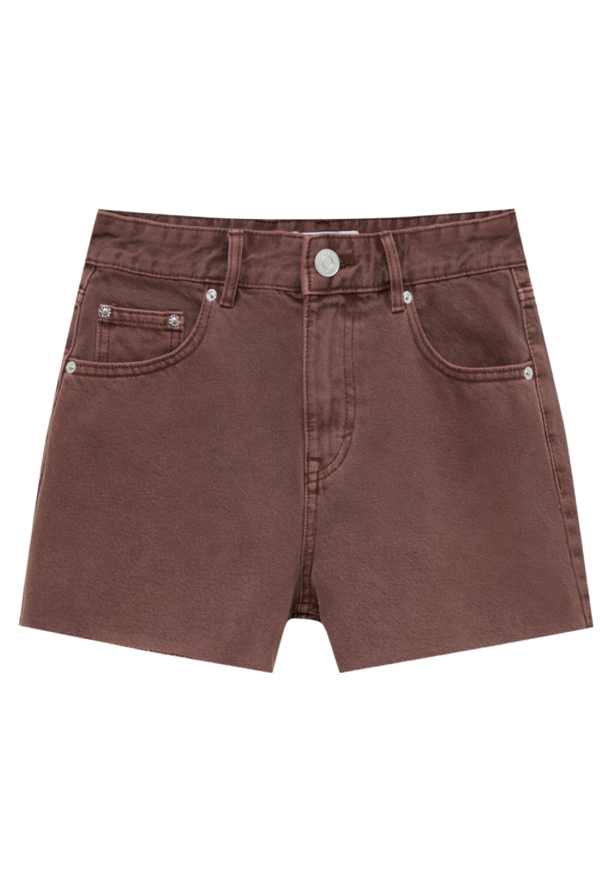 PULL\u0026BEAR Denim shorts - brown - Zalando.ie