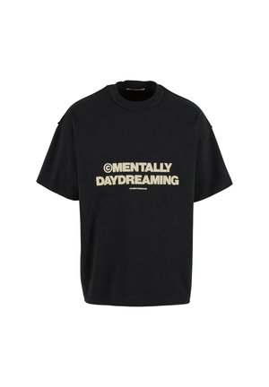 Another Cotton Lab MENTALLY DAYDREAMING HEAVY  - T-shirt con stampa - black