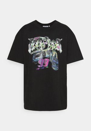 OVERSIZED UNISEX - Printtipaita - black