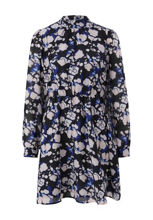 QS, SEMITRANSPARENTES MIT RAFFUNG - Freizeitkleid - schwarz