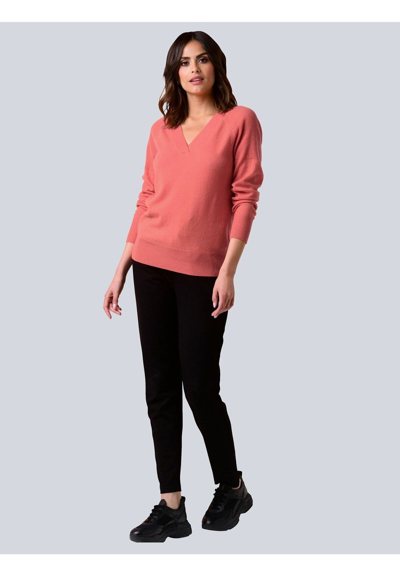Damen Strickjacken | Alba Moda Strickpullover rosé/rosa - DM85770 Damen Strickjacken | Alba Moda Strickpullover rosé/rosa - DM85770