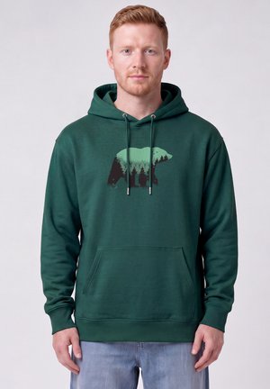 watapparel, WALDBÄR UNISEX - Kapuzenpullover - glazed green