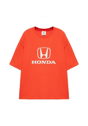 PULL&BEAR, RELAXED FIT LOGO HONDA - T-SHIRT - T-shirt print - red