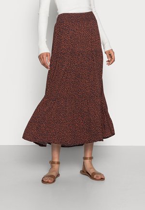 Maxi skirt - metallic red