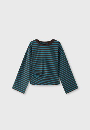 Stradivarius, STRIPED LONG SLEEVE JAPANESE-STYLE TOP - T-shirt à manches longues - brown