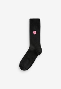 Next EMBROIDERED FIVE PACK - Zoknik - black valentine s day