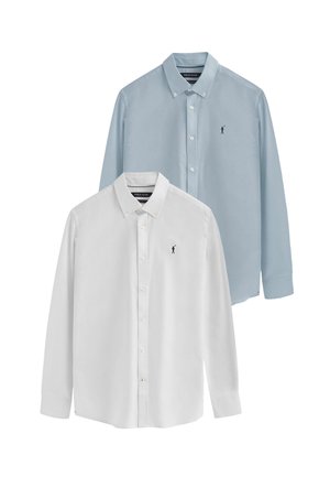 LONG SLEEVE REGULAR FIT OXFORD - Skjorta - white-skyblue