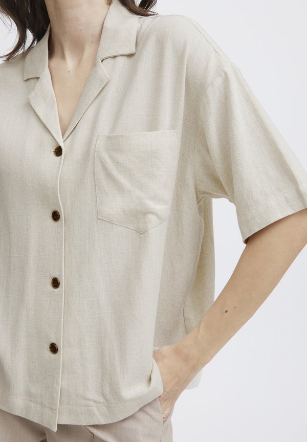 FRATEL - Button-down blouse - birch melange2