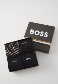 BOSS GIFT MONOGRAM 4 PACK - Ponožky - black