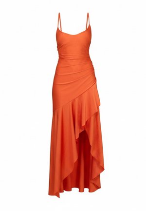 WAL G., OLIVE RUFFLE MAXI - Robe de cocktail - dusty orange