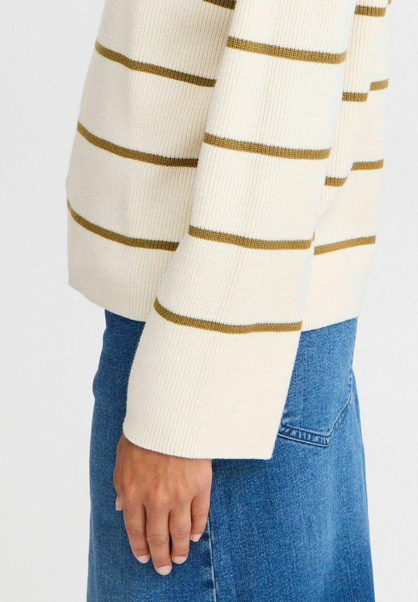 IHBOSTON - Jumper - almond milk wlizard stripe4