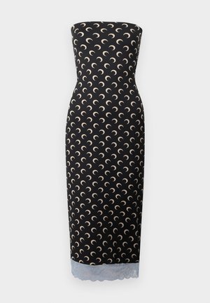 MOON PRINTED SLEEVELESS TUBE MIDI DRESS - Vestido de malha - inverse tan