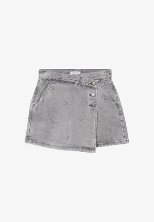 Cache Cache, CACHE CACHE CACHE CACHE KURZ GESCHNITTENER SHORTS IN A-LINIE - Skort - denim gris