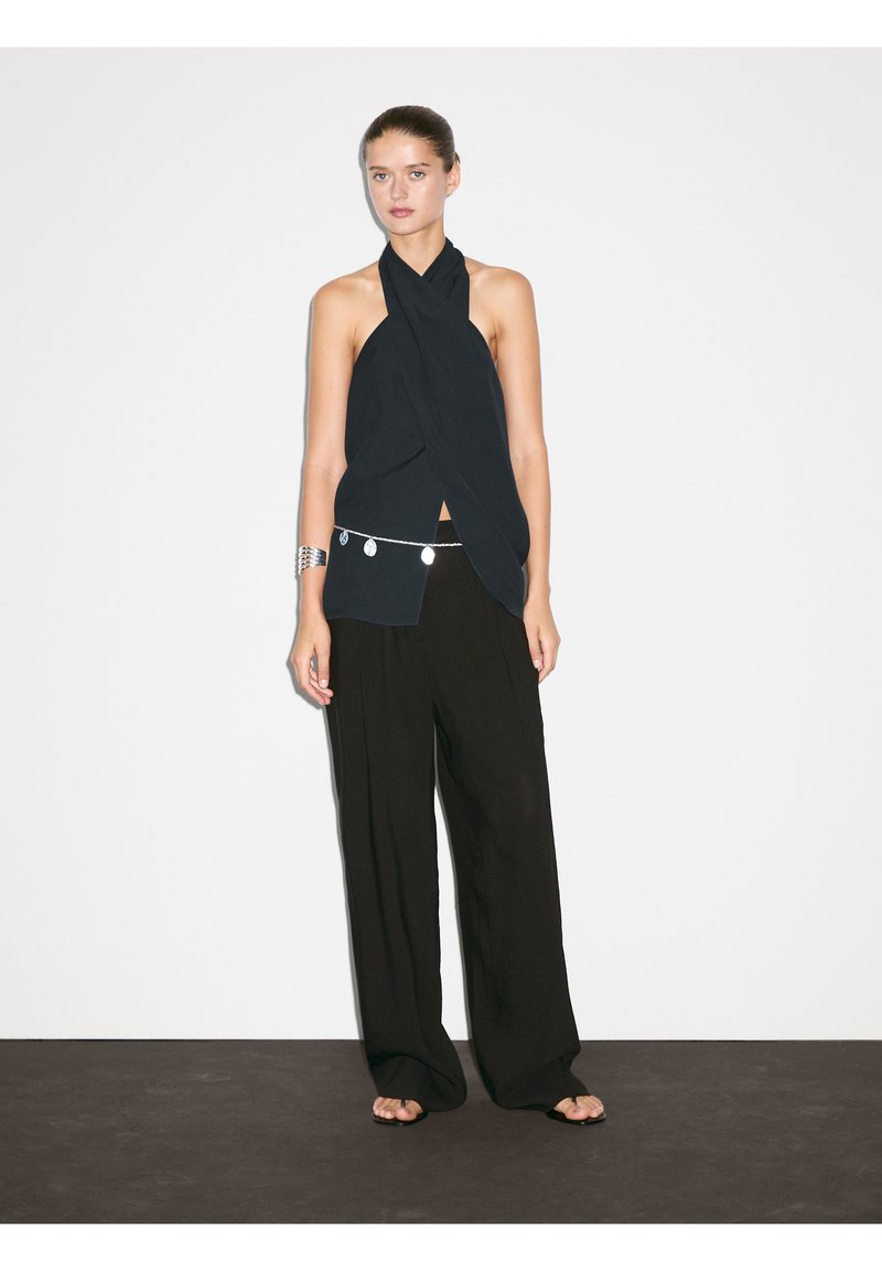 Massimo Dutti - HALTER NECK BACK NECKLINE - Top - blue, Enlarge