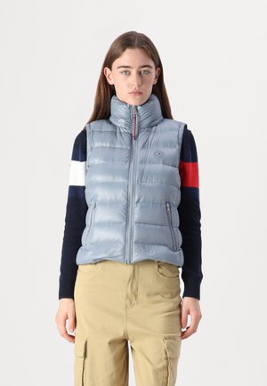 Tommy Hilfiger FEMININE GLOSS VEST - Waistcoat - flint blue