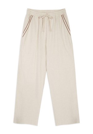 WIDE LEG NATURAL - Tygbyxor - beige
