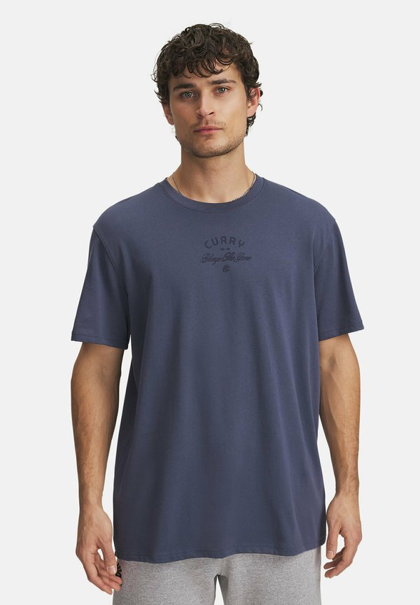 CURRY HEAVYWEIGHT VERBIAGE - Print T-shirt - downpour gray2