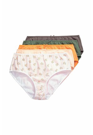 MIDISLIPS, 5ER-PACK, BLÜTEN-STREIFEN/EINFARBIG - Braguitas - light orange