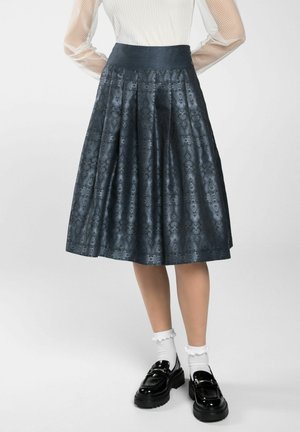 Spieth & Wensky FLOCKE - A-line skirt - blue denim