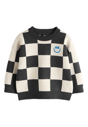 Next, REGULAR FIT - KNITTED CREW NECK JUMPER . - Maglione - monochrome checkerboard