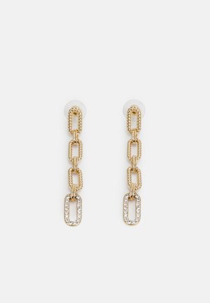 TWISTED ROPE PAVE LINK LINEAR - Earrings - gold-coloured