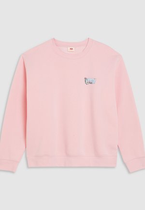 Lichtroze sweatshirt van zachte katoen, met een klein, kleurrijk Levi's-logo op de linkerborst. Geribbelde boorden en onderkant.