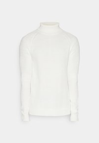 Jack & Jones JJPANNEL ROLL NECK - Pullover - cloud dancer