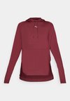 MODEST HOODIE - Tops ar garām piedurknēm - ruby shimmer