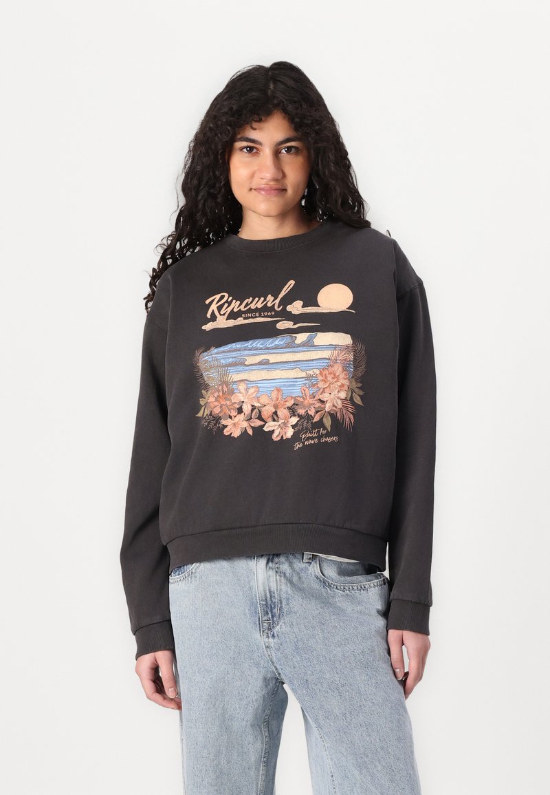 Rip Curl WAVE GLIDERS RELAXED CREW - Φούτερ - washed black