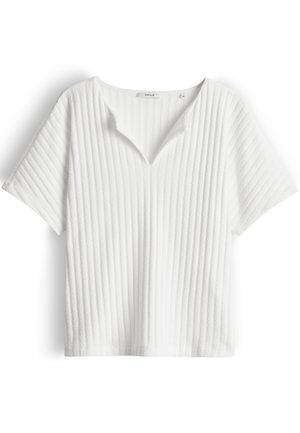 OPUS RELAXED STRAIGHT TEXTURED LOOK - T-shirt basique - milk