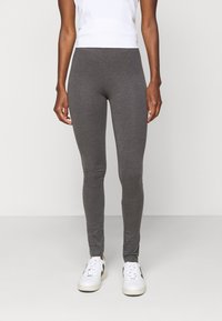 Even&Odd Tall 2 PACK - Leggings - Calças - black/mottled dark grey