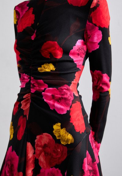 Erdem MIDI LONG SLEEVE DRESS - Jerseykjole - black