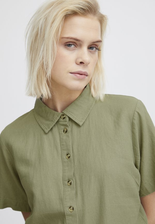 IHLINO - Button-down blouse - vetiver2