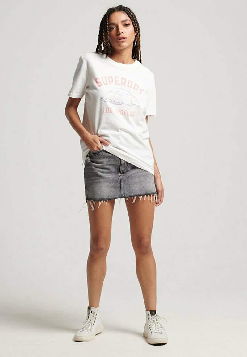 Superdry VINTAGE CITY SOUVENIR Tshirt print ecru/crème Zalando.be