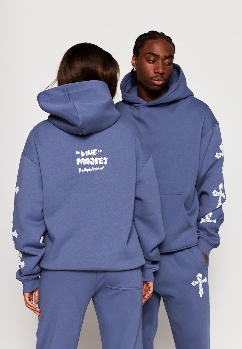 Multiply Apparel OVERSIZE CROSSES Hoodie blue indigo/blauw Zalando.be