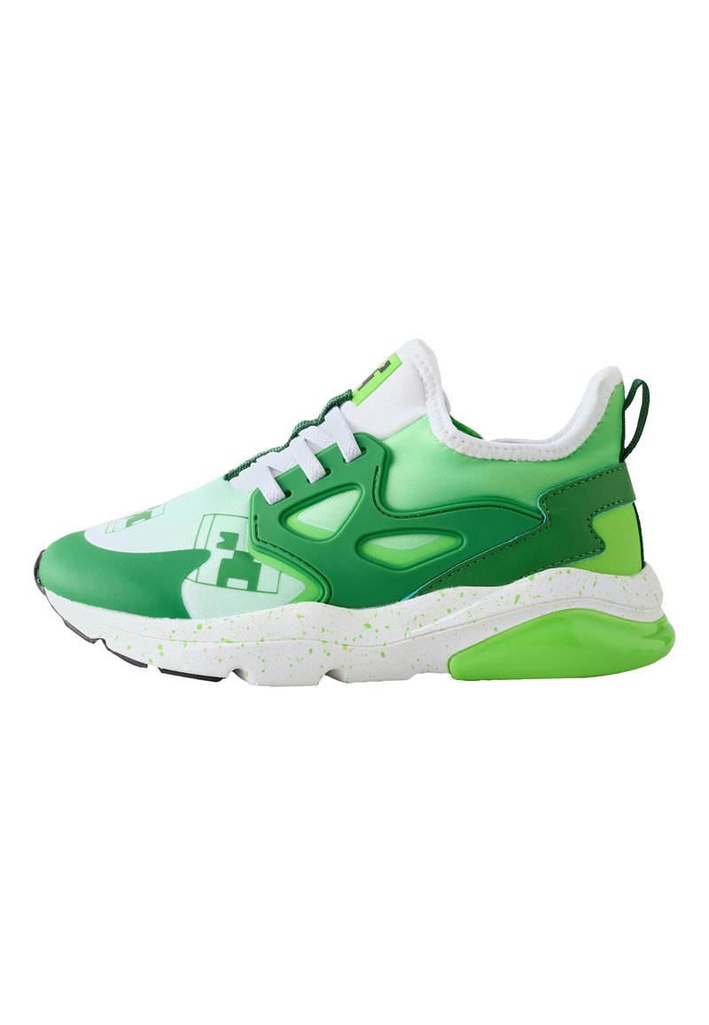Next REGULAR FIT - MINECRAFT ELASTIC LACE - Sneaker low - green white ...