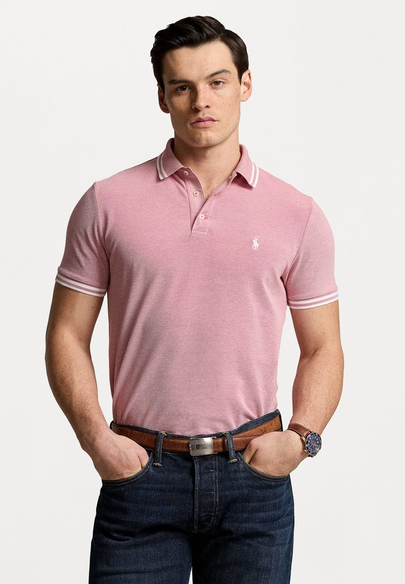 Polo Ralph Lauren CUSTOM SLIM FIT STRETCH MESH POLO SHIRT - Polo shirt - adirondack berry/white