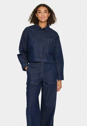 Saint Tropez GWYNNETH - Button-down blouse - dark blue denim
